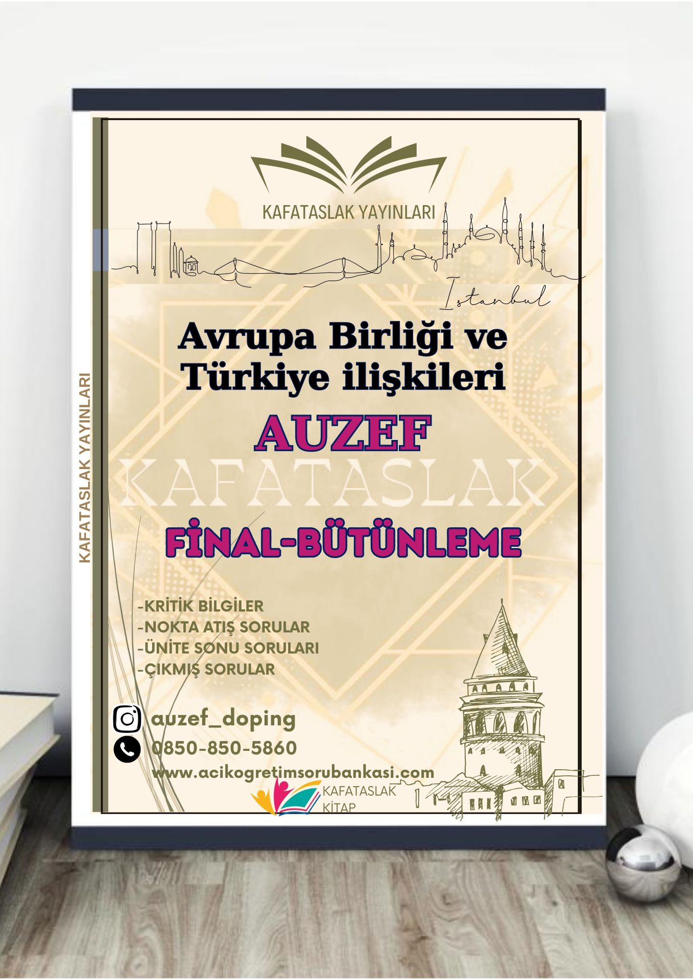 Avrupa Birliği ve Türkiye ilişkileri AUZEF Üniversitesi Nokta Atışı Sorular Kafataslak Yayınları