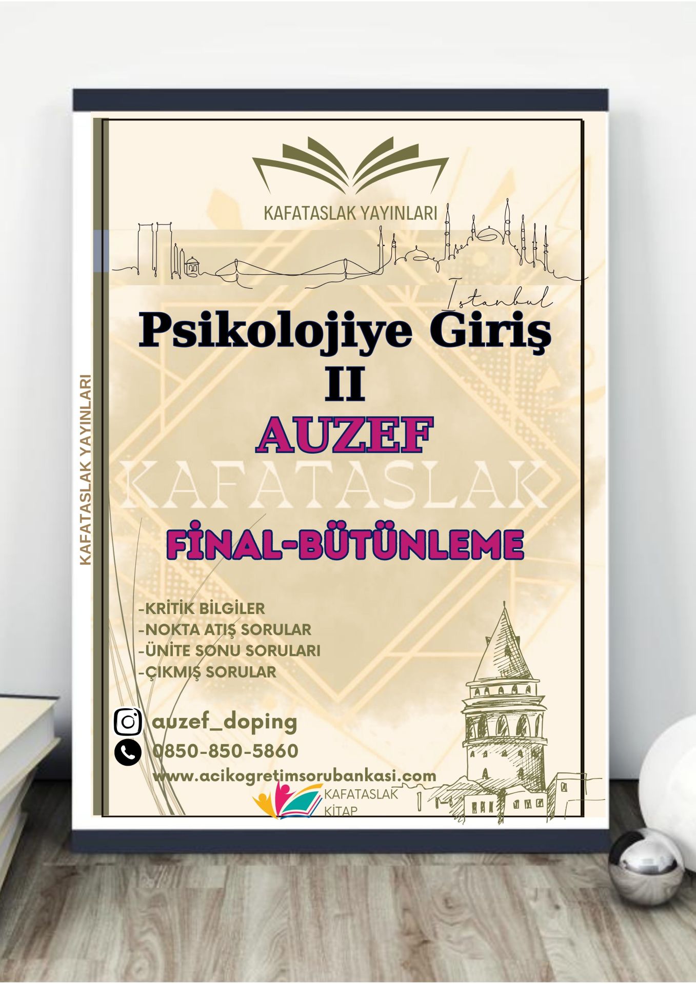 Psikolojiye Giriş II AUZEF İstanbul Üniversitesi Nokta Atışı Sorular Kafataslak Yayınları