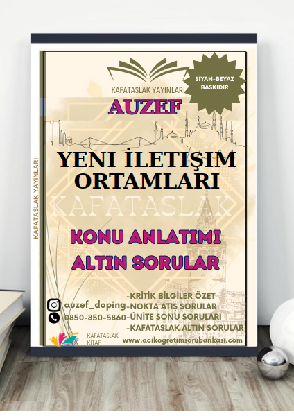 Yeni İletişim Ortamları AUZEF İstanbul Üniversitesi (VİZE)