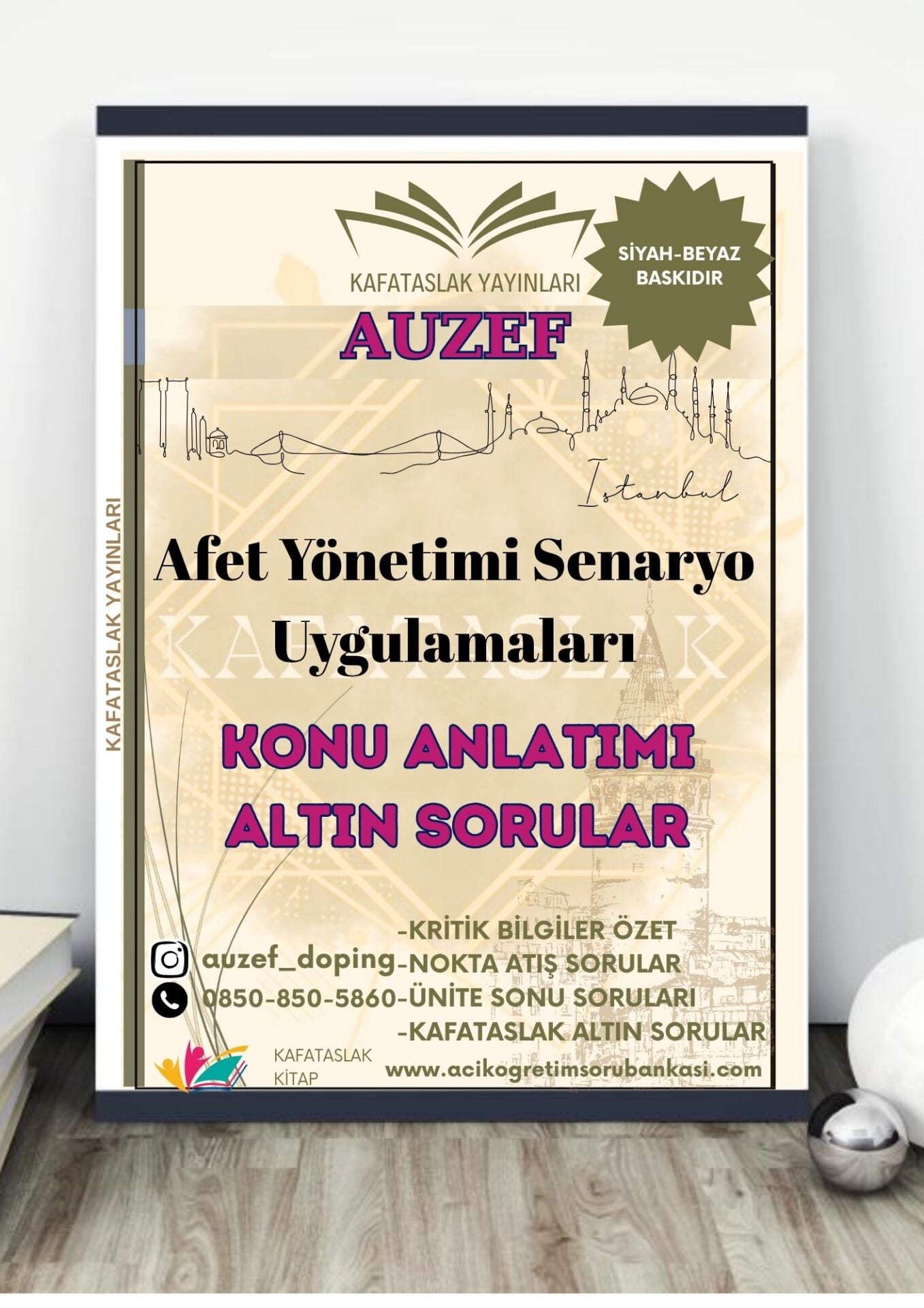 Afet Yönetimi Senaryo Uygulamaları AUZEF İstanbul Üniversitesi Nokta Atışı Sorular Kafataslak Yayınları