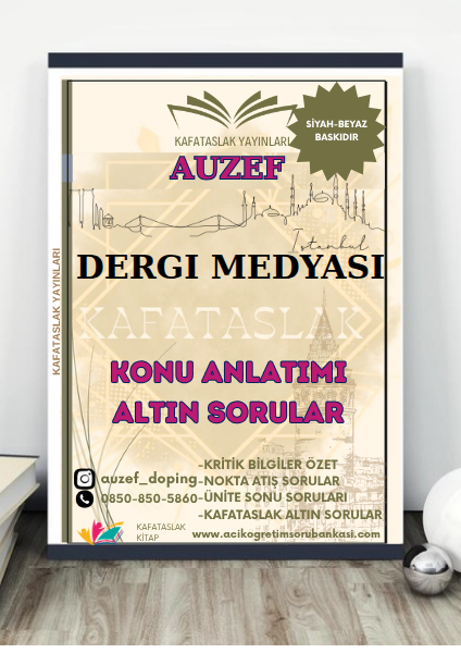 Dergi Medyası AUZEF İstanbul Üniversitesi (VİZE)