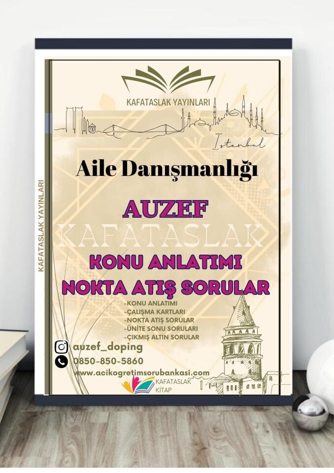 Aile Danışmanlığı AUZEF İstanbul Üniversitesi Nokta Atışı Sorular Kafataslak Yayınları