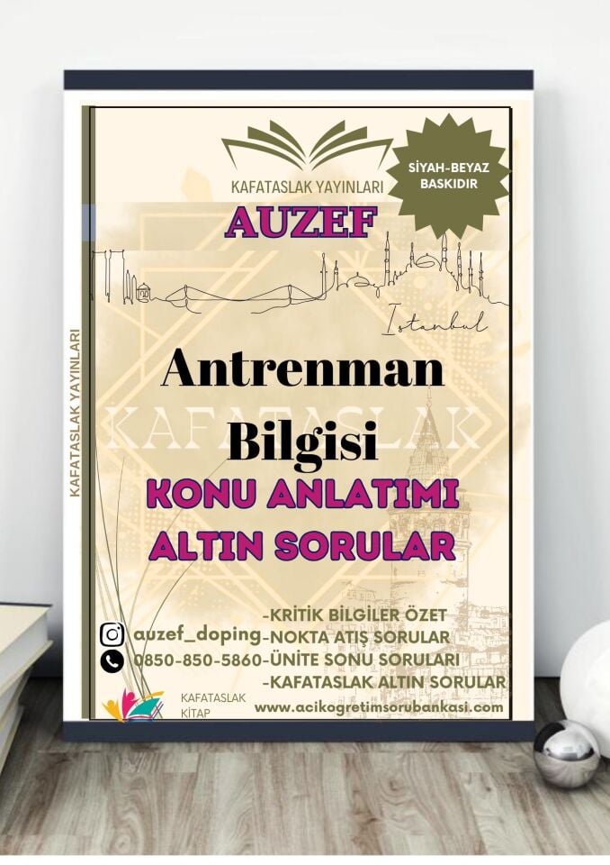 Antrenman Bilgisi AUZEF İstanbul Üniversitesi Nokta Atışı Sorular Kafataslak Yayınları
