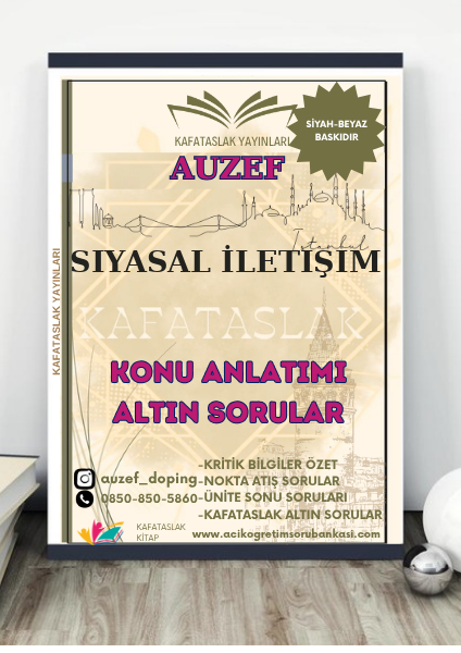 Siyasal İletişim AUZEF İstanbul Üniversitesi (VİZE)