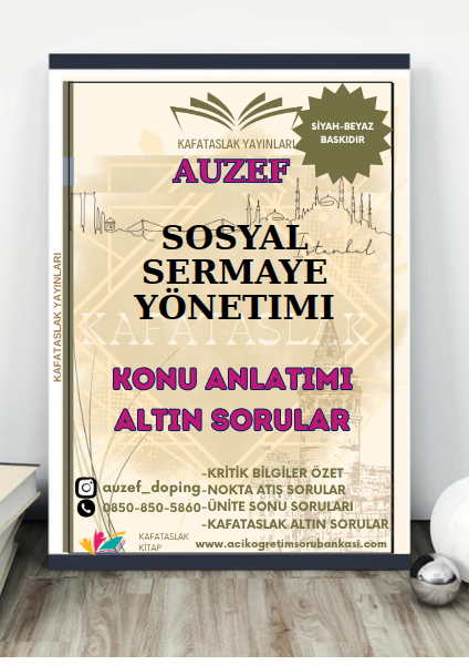 Sosyal Sermaye Yönetimi AUZEF İstanbul Üniversitesi (VİZE)