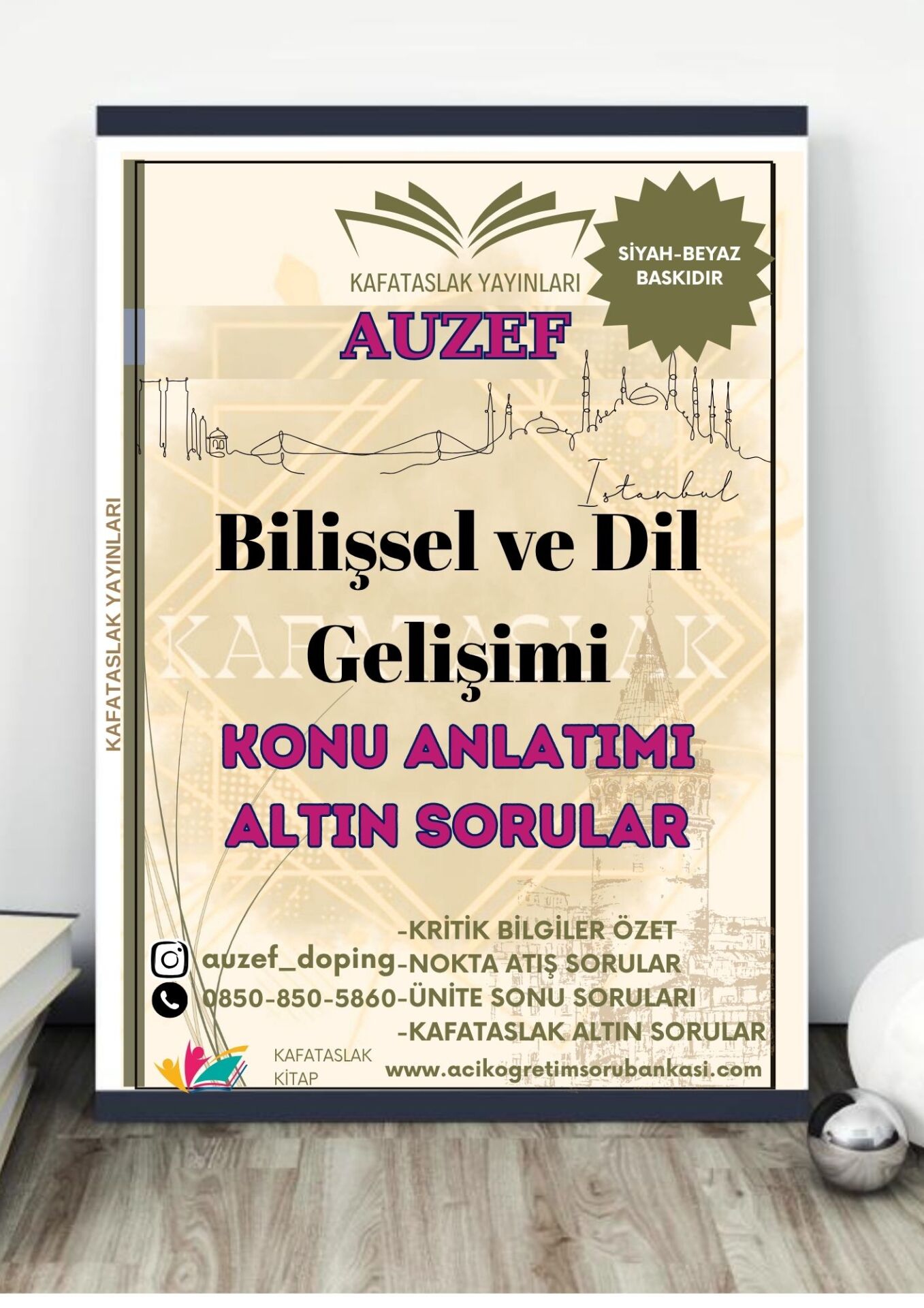 Bilişsel ve Dil Gelişimi AUZEF İstanbul Üniversitesi Nokta Atışı Sorular Kafataslak Yayınları