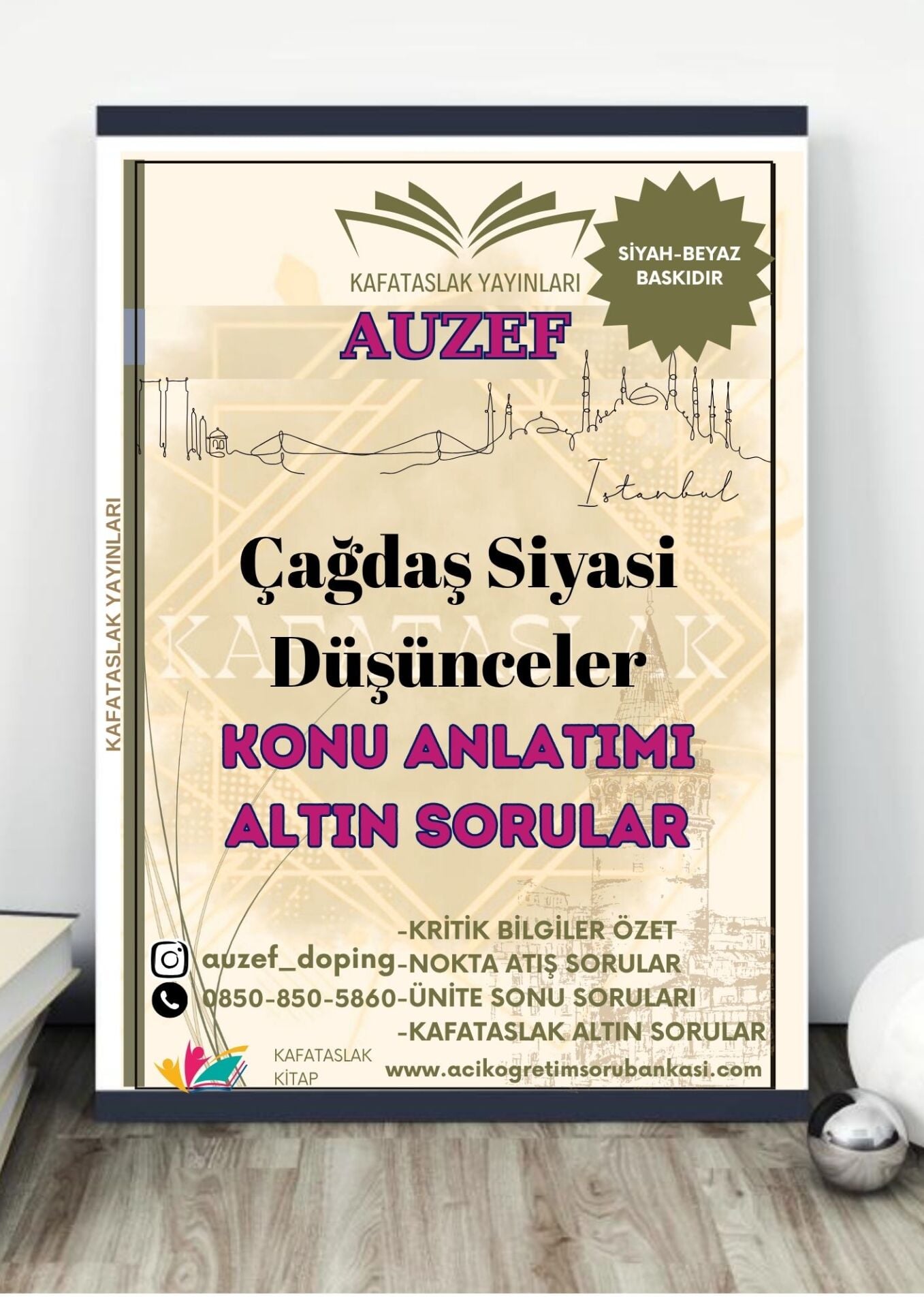 Çağdaş Siyasi Düşünceler AUZEF İstanbul Üniversitesi Nokta Atışı Sorular Kafataslak Yayınları