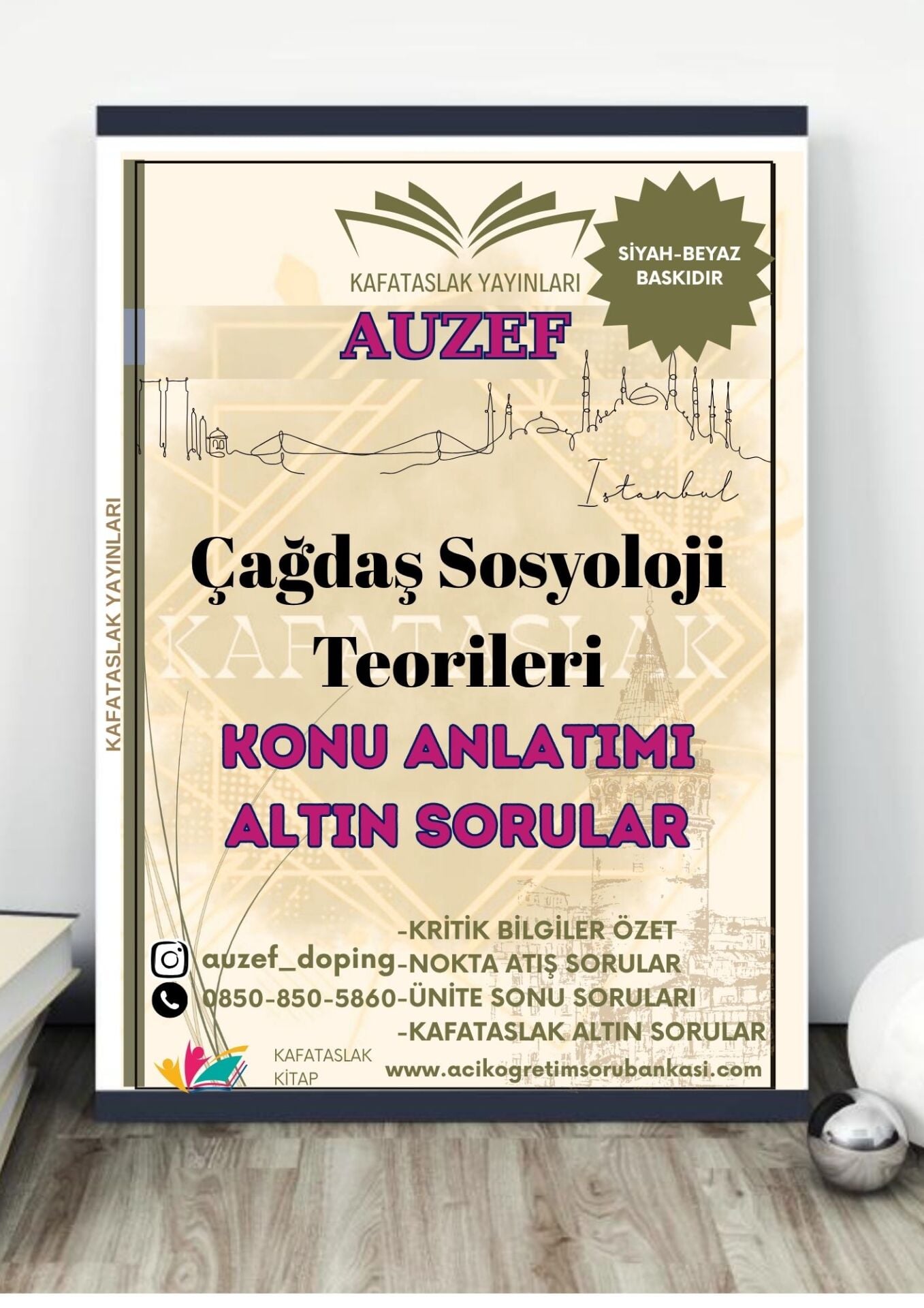 Çağdaş Sosyoloji Teorileri AUZEF İstanbul Üniversitesi Nokta Atışı Sorular Kafataslak Yayınları