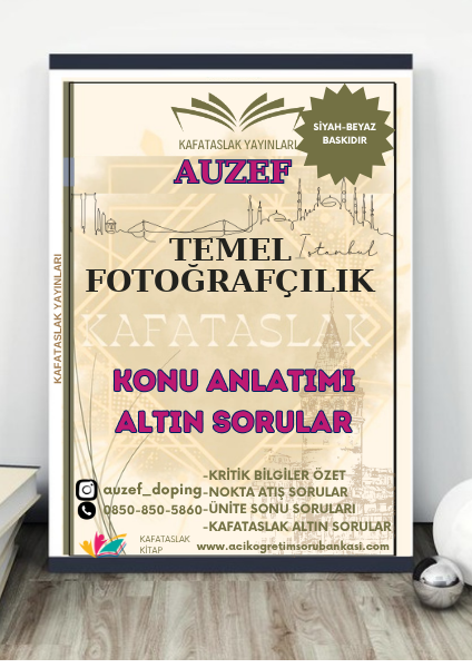 Temel Fotoğrafçılık AUZEF İstanbul Üniversitesi (VİZE)