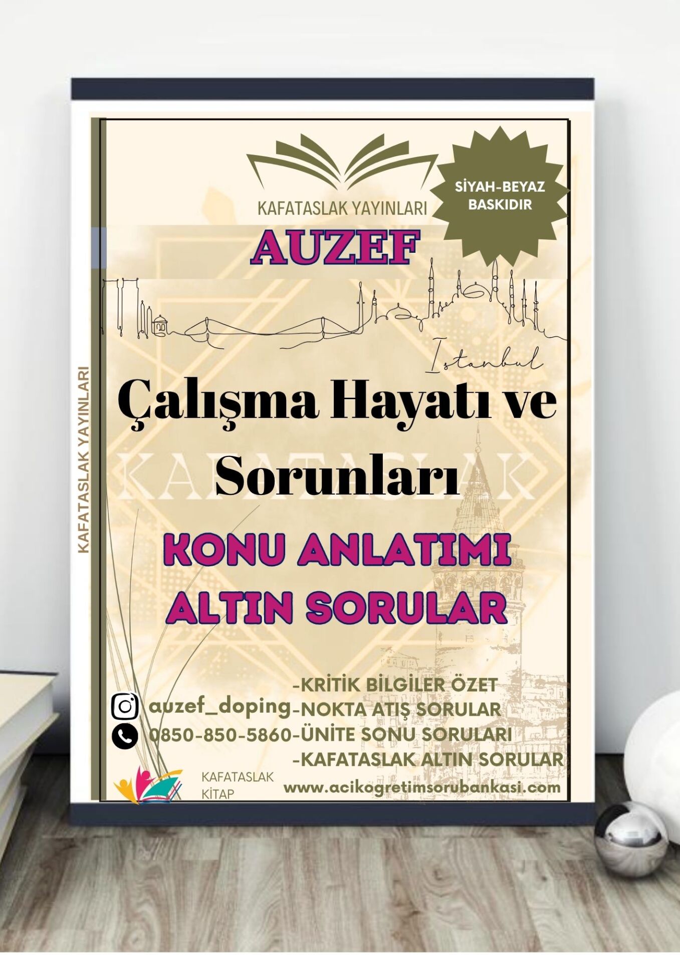 Çalışma Hayatı ve Sorunları AUZEF İstanbul Üniversitesi Nokta Atışı Sorular Kafataslak Yayınları