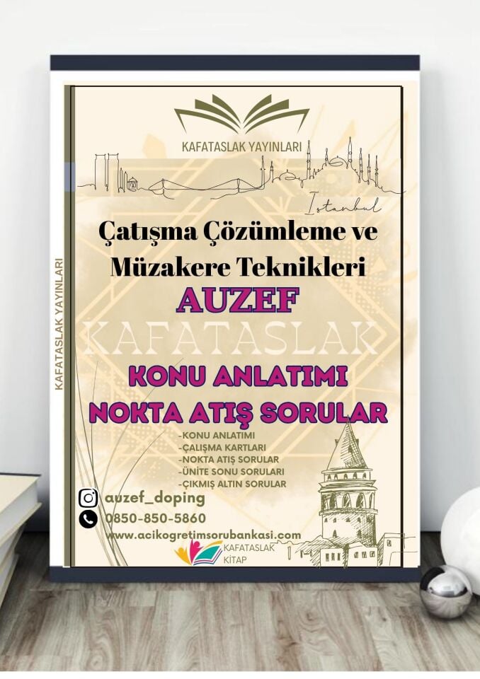 Çatışma Çözümleme ve Müzakere Teknikleri AUZEF İstanbul Üniversitesi Nokta Atışı Sorular Kafataslak Yayınları