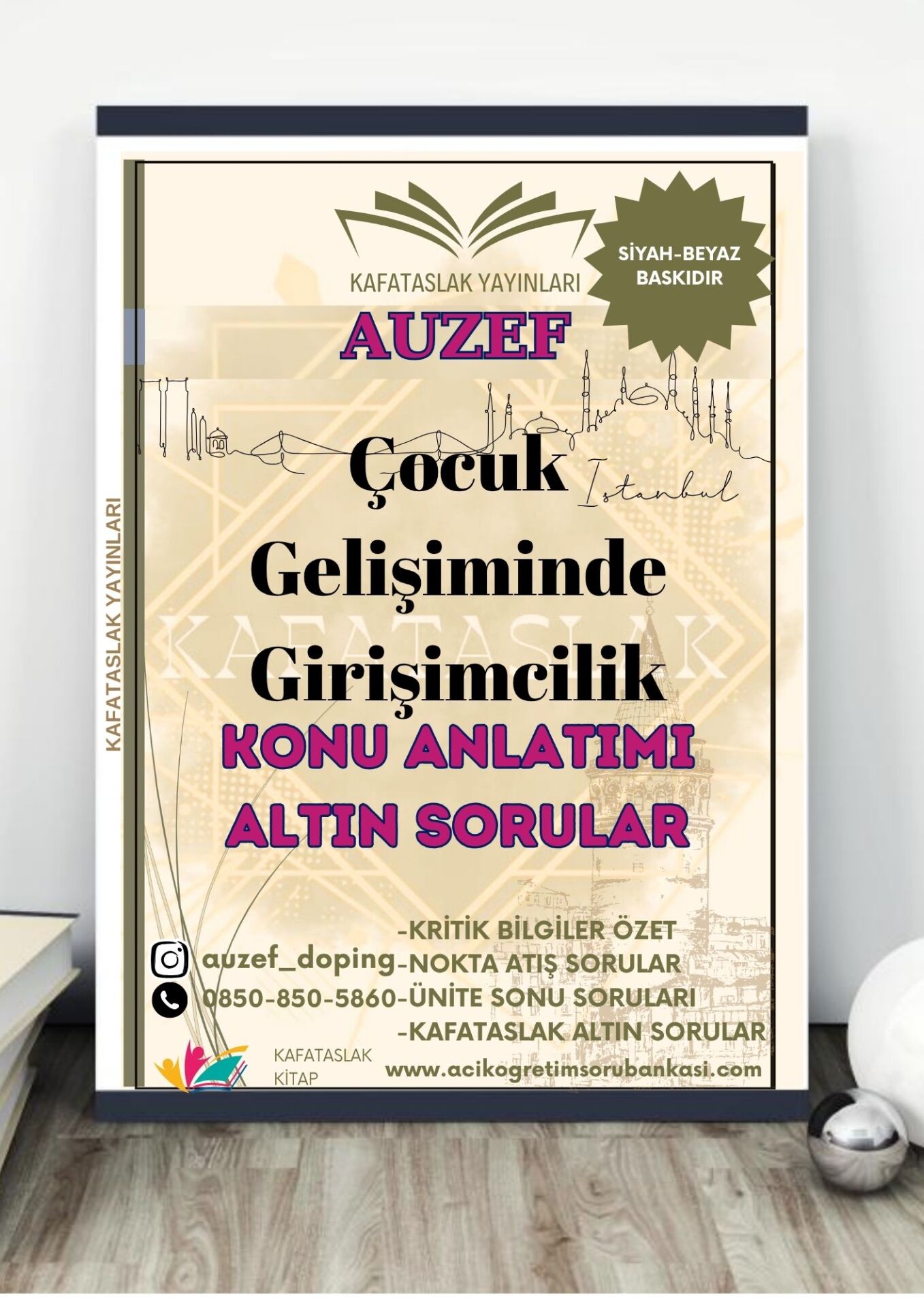 Çocuk Gelişiminde Girişimcilik AUZEF İstanbul Üniversitesi Nokta Atışı Sorular Kafataslak Yayınları
