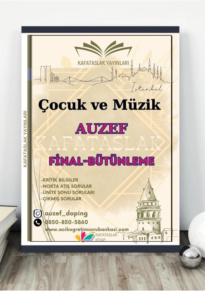 Çocuk ve Müzik AUZEF İstanbul Üniversitesi Nokta Atışı Sorular Kafataslak Yayınları