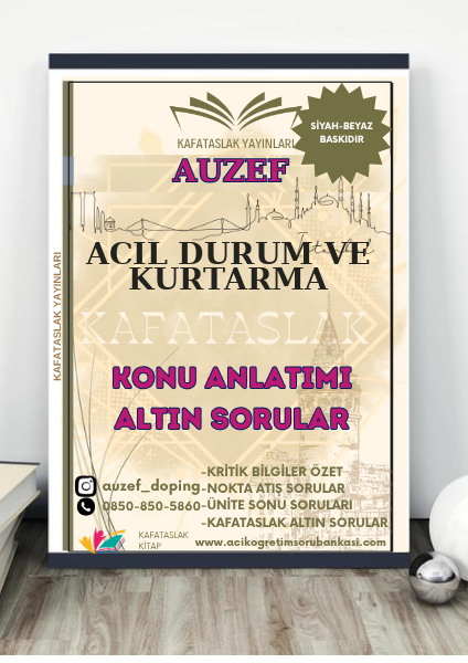 Acil Durum ve Kurtarma AUZEF İstanbul Üniversitesi (VİZE)