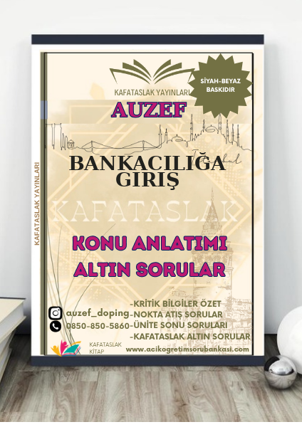 Bankacılığa Giriş AUZEF İstanbul Üniversitesi (VİZE)