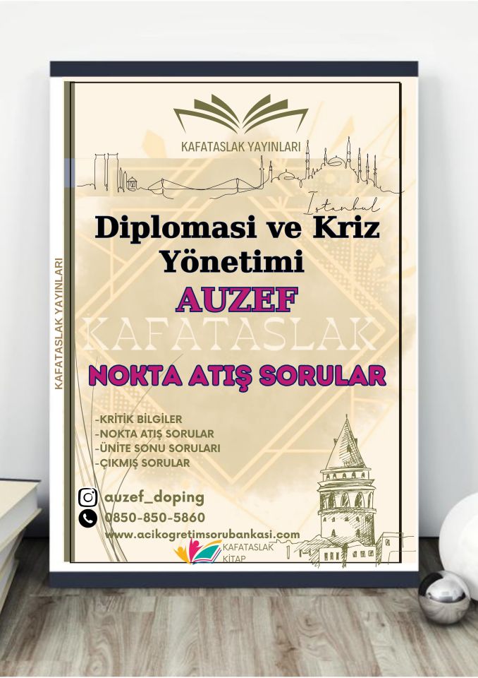 Diplomasi ve Kriz Yönetimi AUZEF İstanbul Üniversitesi Nokta Atışı Sorular Kafataslak Yayınları