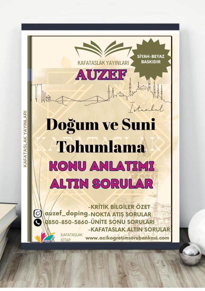 Doğum ve Suni Tohumlama AUZEF İstanbul Üniversitesi Nokta Atışı Sorular Kafataslak Yayınları