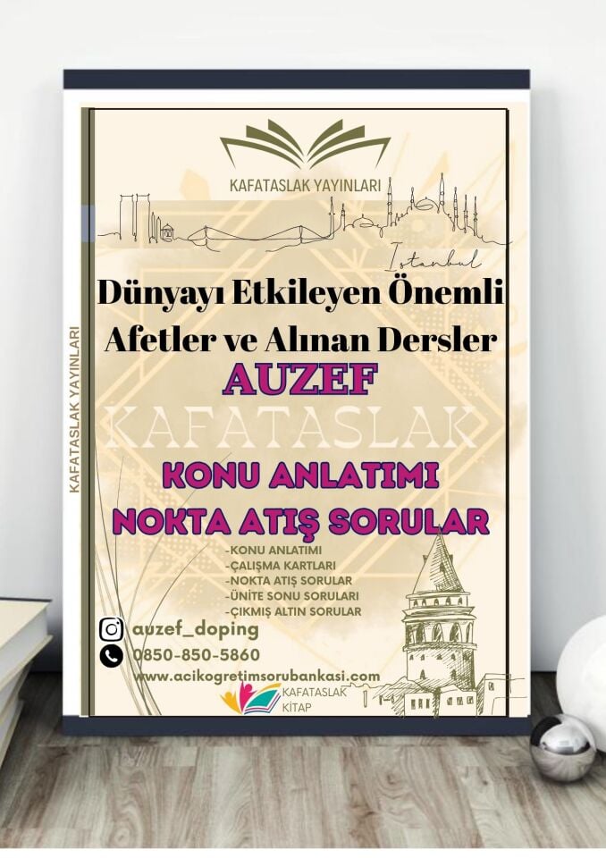 Dünyayı Etkileyen Önemli Afetler ve Alınan Dersler AUZEF İstanbul Üniversitesi Nokta Atışı Sorular Kafataslak Yayınları