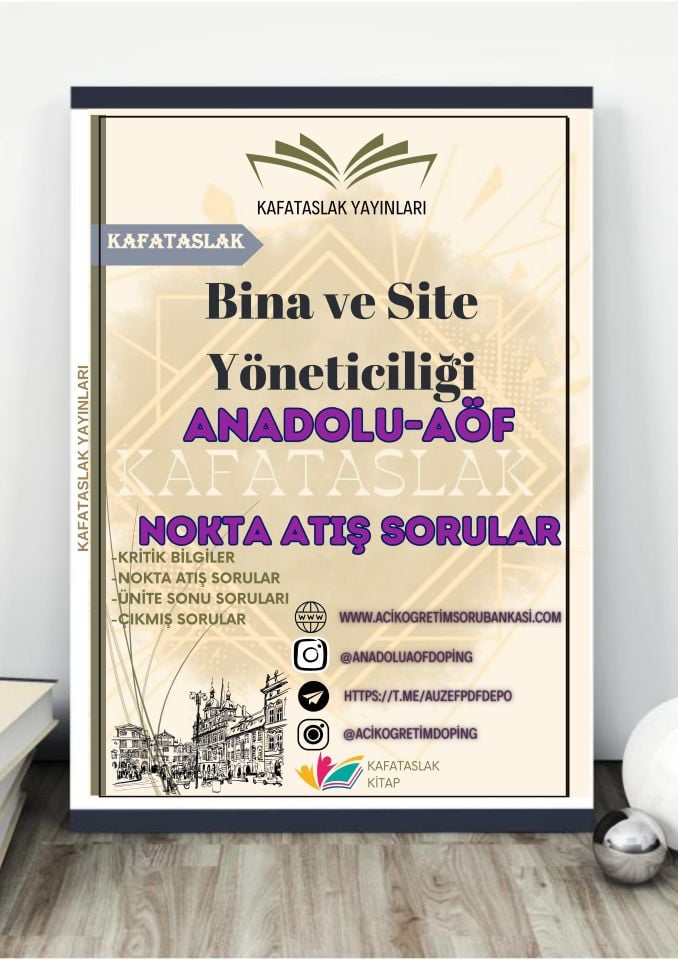 Bina ve Site Yöneticiliği ANADOLU AÖF