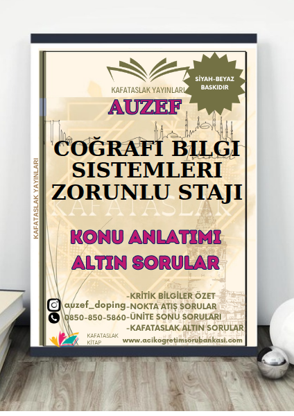 Coğrafi Bilgi Sistemleri Zorunlu Stajı AUZEF İstanbul Üniversitesi (VİZE)