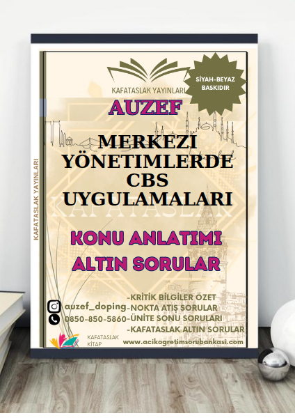 Merkezi Yönetimlerde CBS Uygulamaları AUZEF İstanbul Üniversitesi (VİZE)