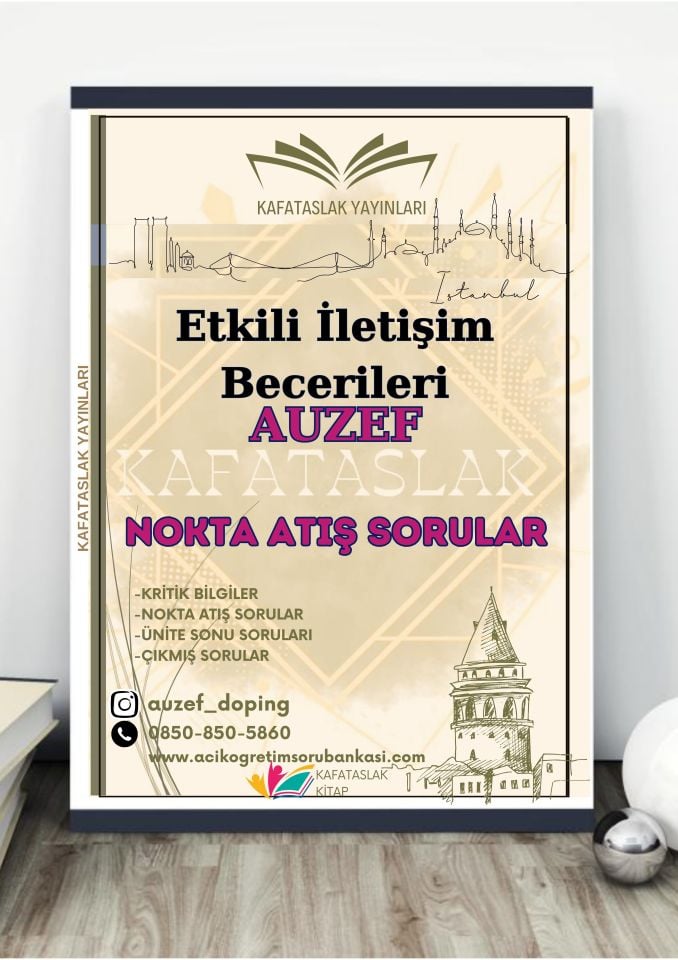 Etkili İletişim Becerileri AUZEF İstanbul Üniversitesi Nokta Atışı Sorular Kafataslak Yayınları