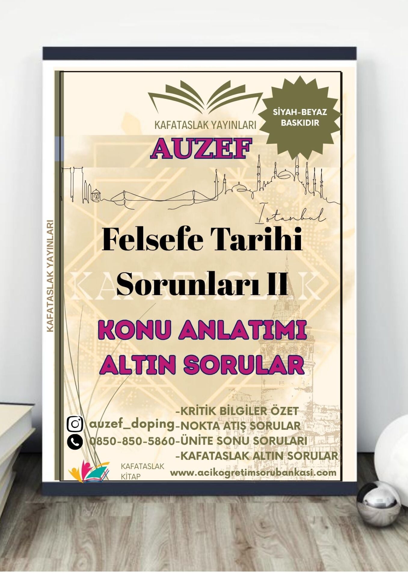 Felsefe Tarihi Sorunları II AUZEF İstanbul Üniversitesi Nokta Atışı Sorular Kafataslak Yayınları
