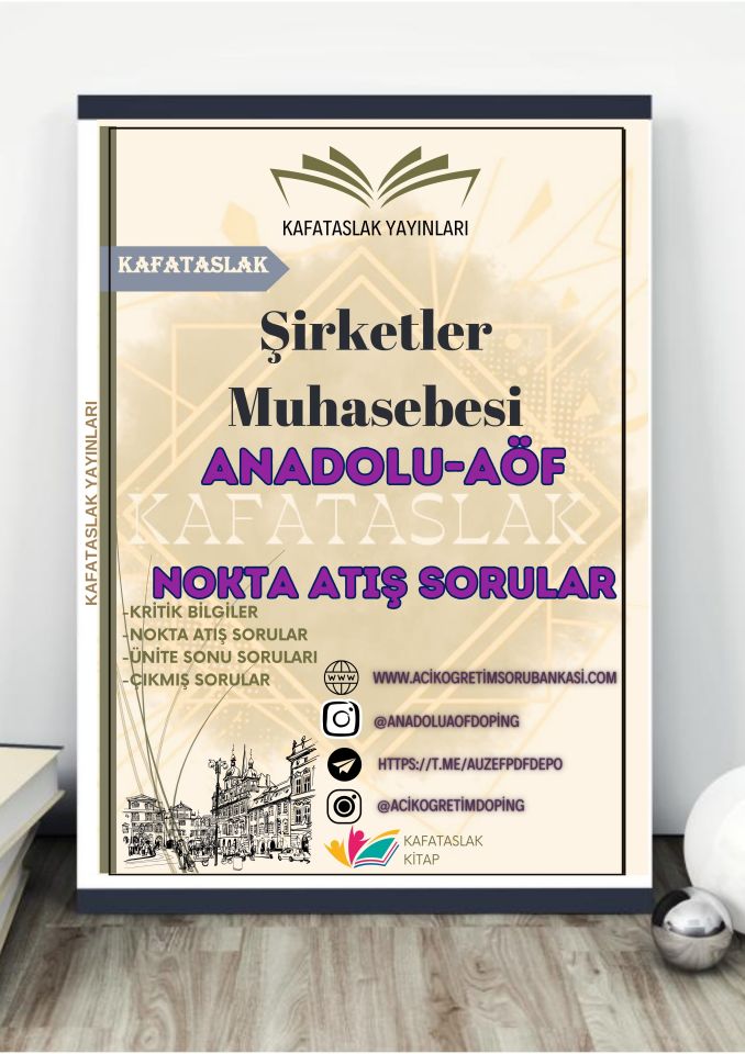 Şirketler Muhasebesi ANADOLU AÖF