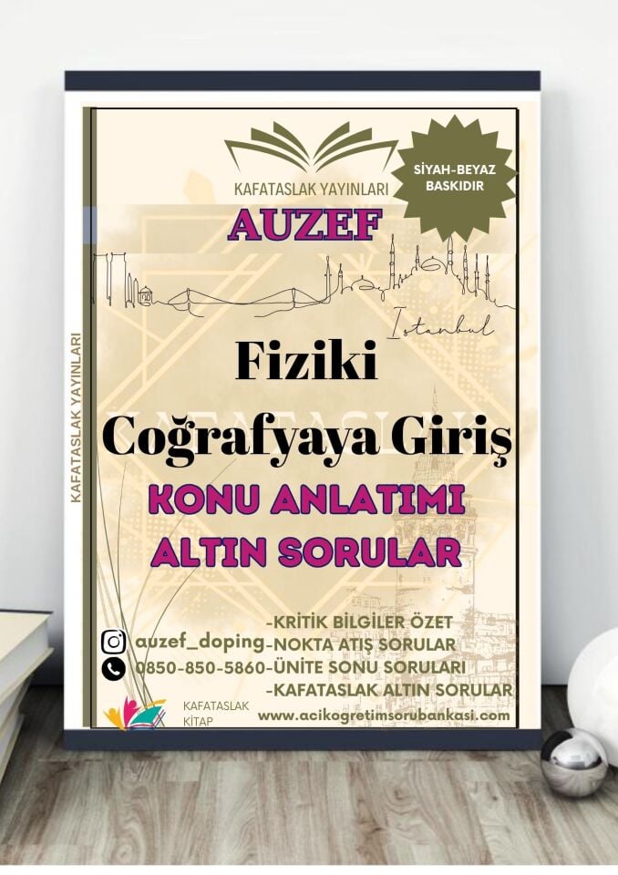 Fiziki Coğrafyaya Giriş AUZEF İstanbul Üniversitesi Nokta Atışı Sorular Kafataslak Yayınları