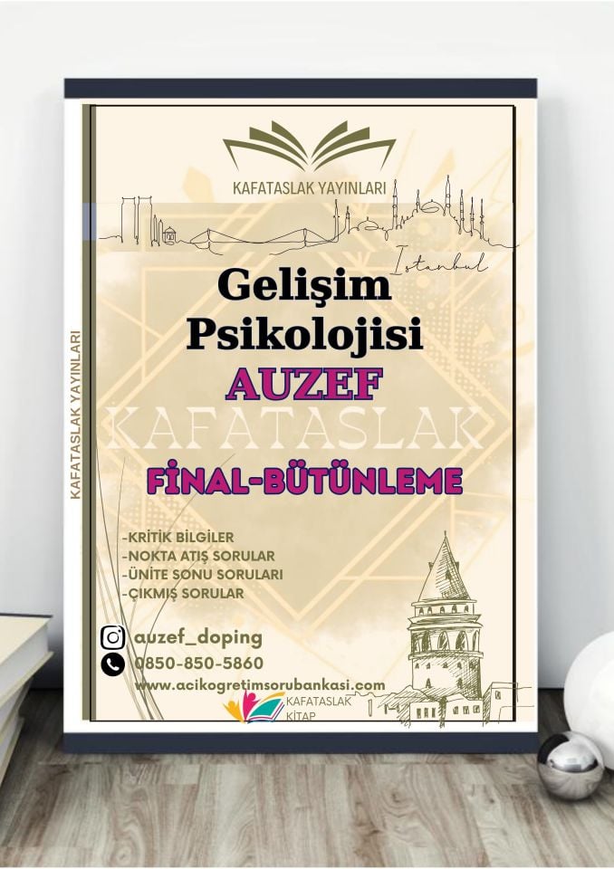 Gelişim Psikolojisi AUZEF İstanbul Üniversitesi Nokta Atışı Sorular Kafataslak Yayınları