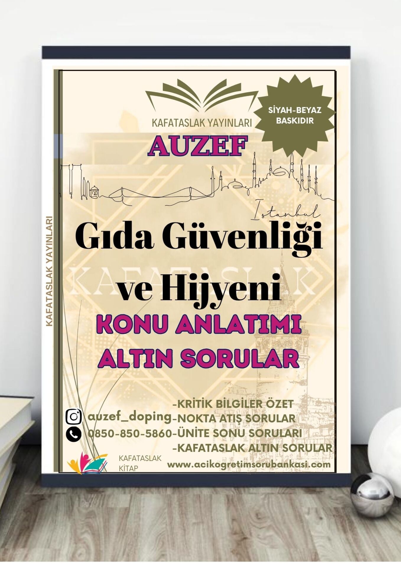Gıda Güvenliği ve Hijyeni AUZEF İstanbul Üniversitesi Nokta Atışı Sorular Kafataslak Yayınları