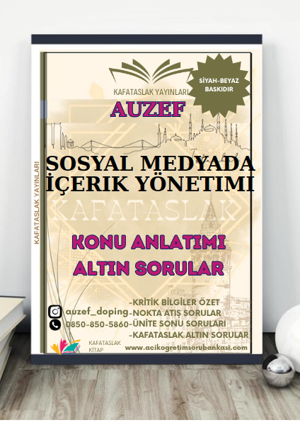 Sosyal Medyada İçerik Yönetimi AUZEF İstanbul Üniversitesi (VİZE)
