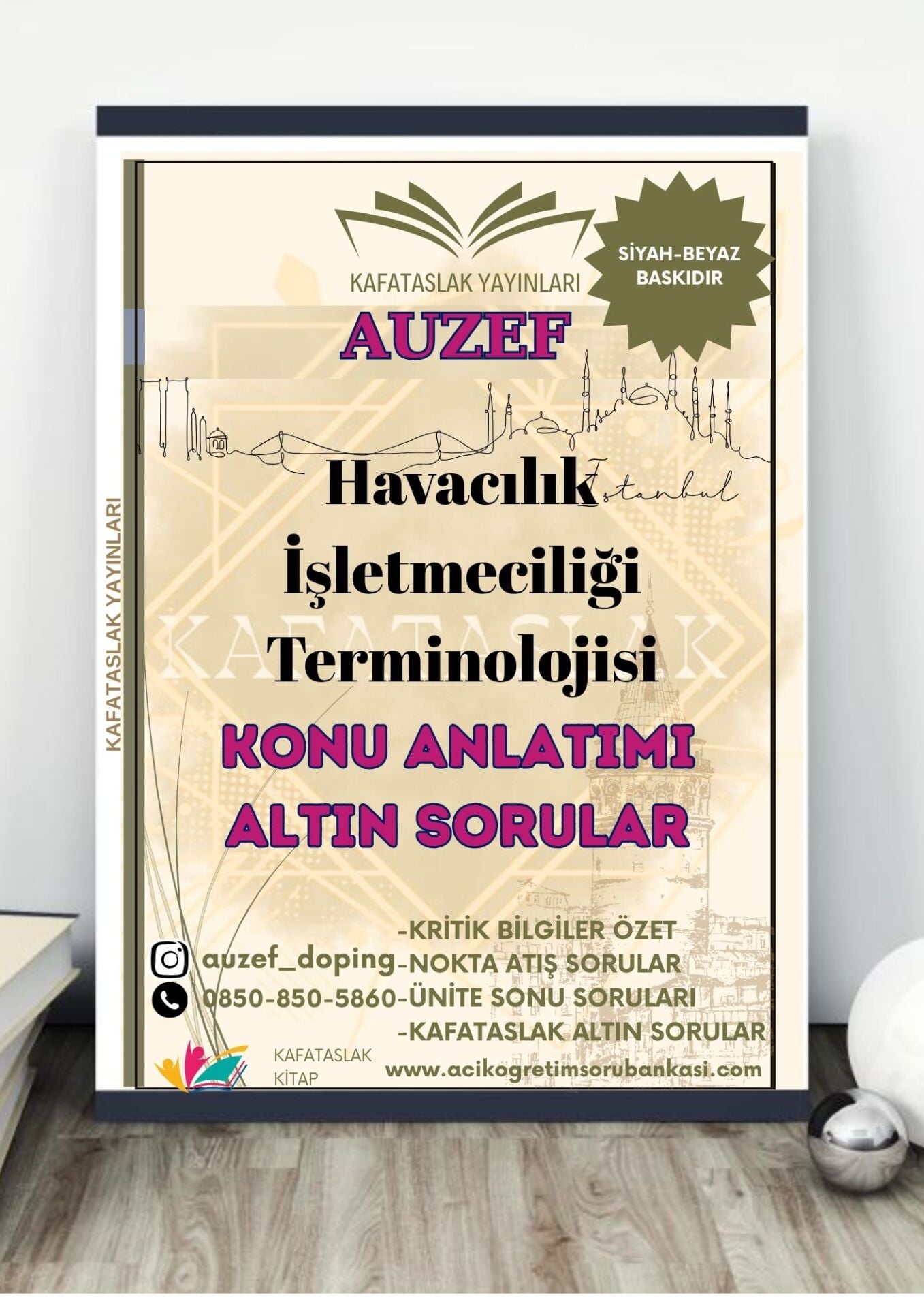 Havacılık İşletmeciliği Terminolojisi AUZEF İstanbul Üniversitesi Nokta Atışı Sorular Kafataslak Yayınları