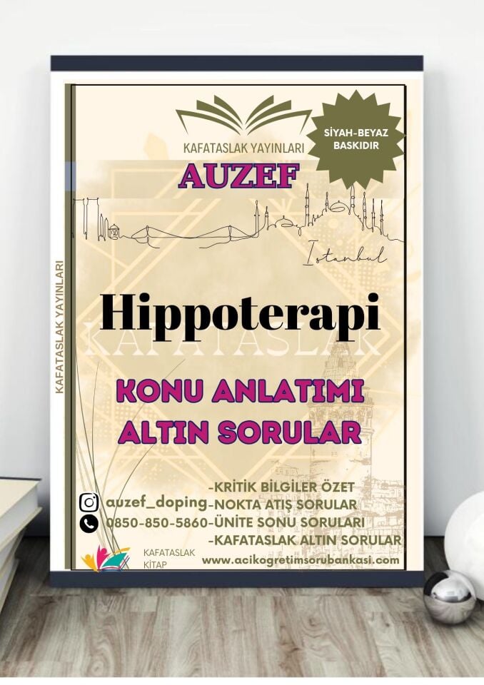 Hippoterapi AUZEF İstanbul Üniversitesi Nokta Atışı Sorular Kafataslak Yayınları