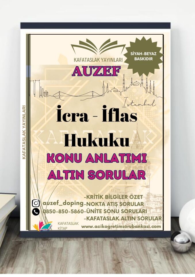 İcra - İflas Hukuku AUZEF İstanbul Üniversitesi Nokta Atışı Sorular Kafataslak Yayınları