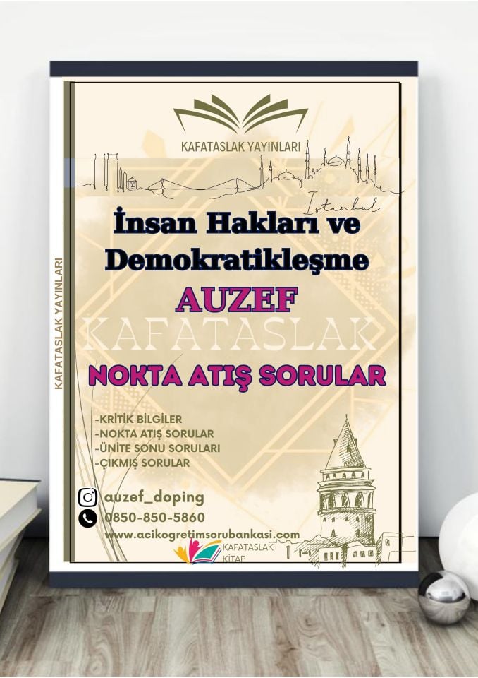 İnsan Hakları ve Demokratikleşme AUZEF İstanbul Üniversitesi Nokta Atışı Sorular Kafataslak Yayınları
