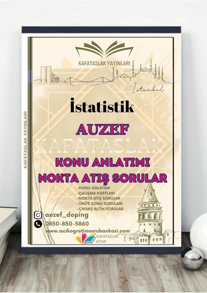 İstatistik AUZEF İstanbul Üniversitesi Nokta Atışı Sorular Kafataslak Yayınları