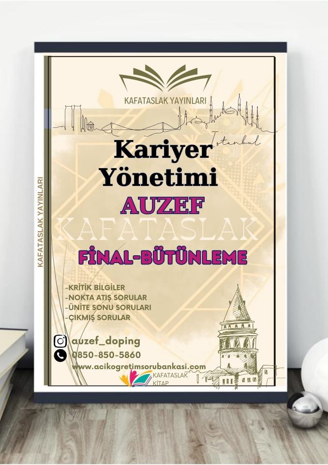 Kariyer Yönetimi AUZEF İstanbul Üniversitesi Nokta Atışı Sorular Kafataslak Yayınları