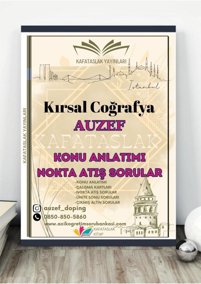 Kırsal Coğrafya AUZEF İstanbul Üniversitesi Nokta Atışı Sorular Kafataslak Yayınları