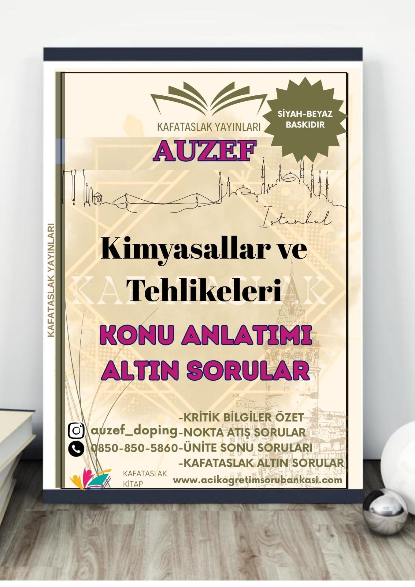 Kimyasallar ve Tehlikeleri AUZEF İstanbul Üniversitesi Nokta Atışı Sorular Kafataslak Yayınları