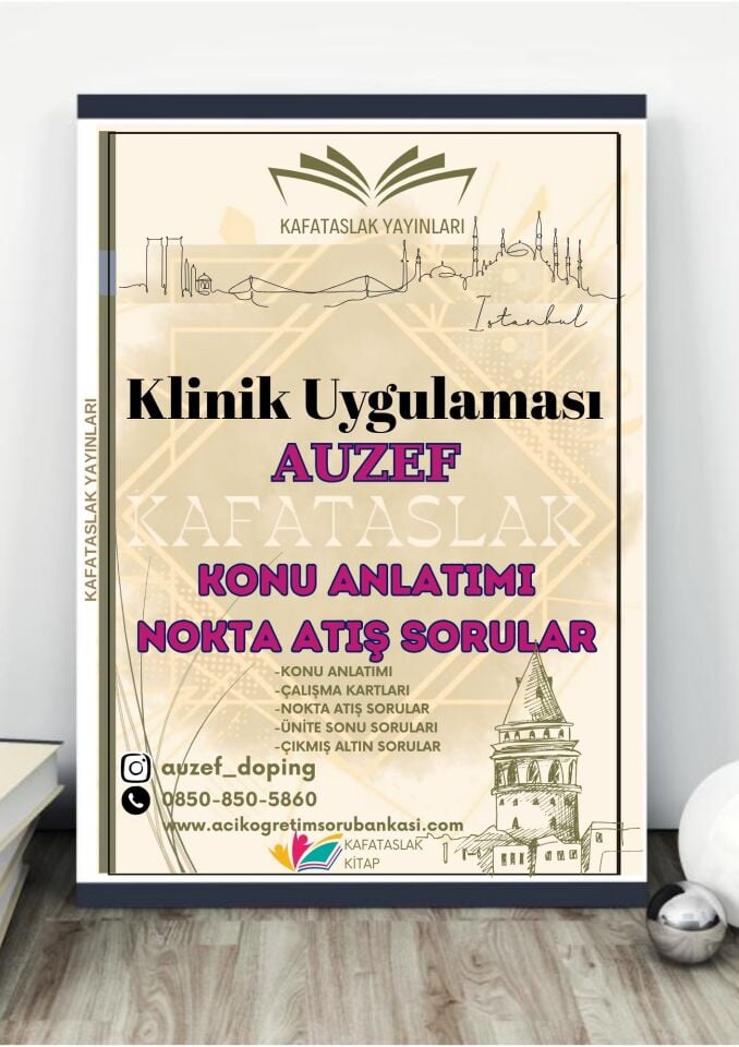 Klinik Uygulaması AUZEF İstanbul Üniversitesi Nokta Atışı Sorular Kafataslak Yayınları