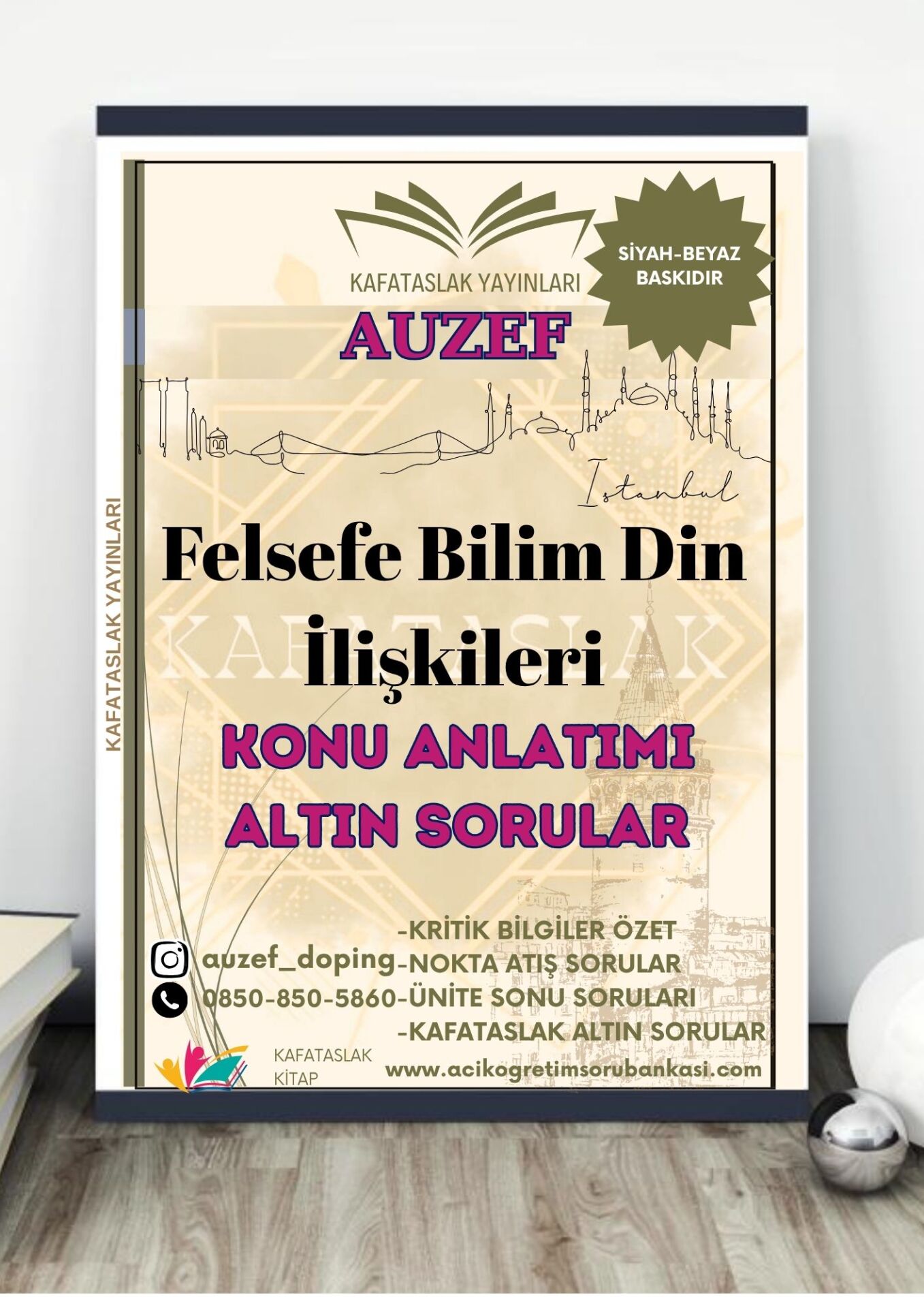 Felsefe Bilim Din İlişkileri AUZEF İstanbul Üniversitesi Nokta Atışı Sorular Kafataslak Yayınları