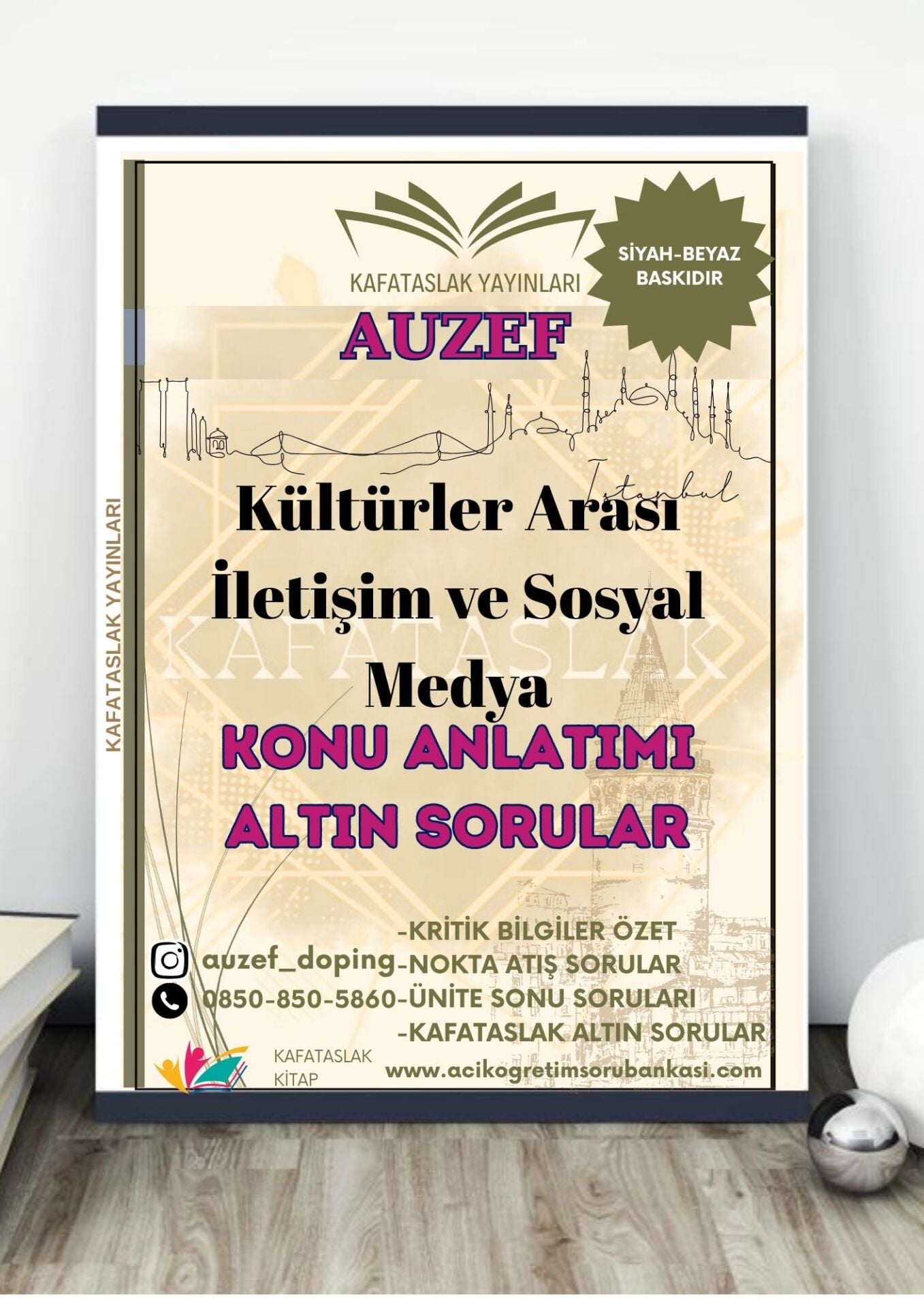 Kültürler Arası İletişim ve Sosyal Medya AUZEF İstanbul Üniversitesi Nokta Atışı Sorular Kafataslak Yayınları
