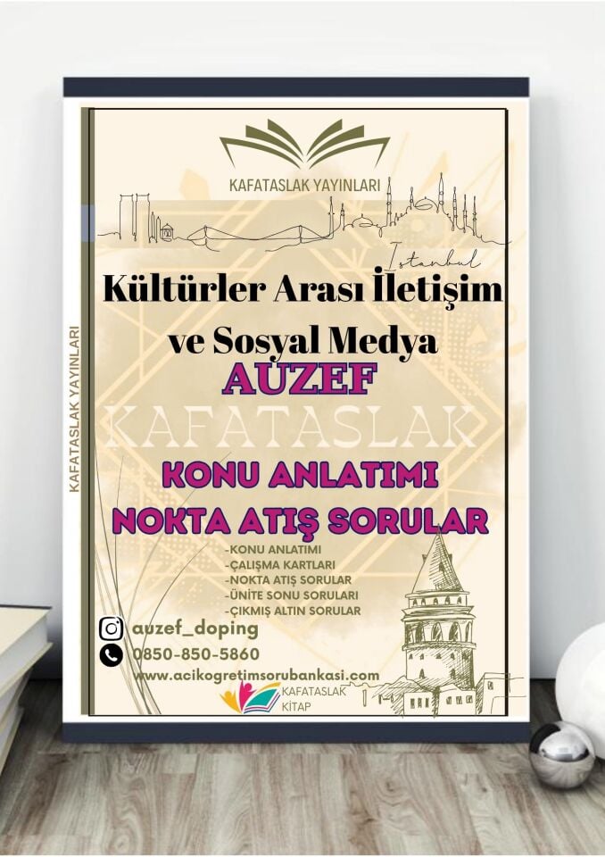 Kültürler Arası İletişim ve Sosyal Medya AUZEF İstanbul Üniversitesi Nokta Atışı Sorular Kafataslak Yayınları