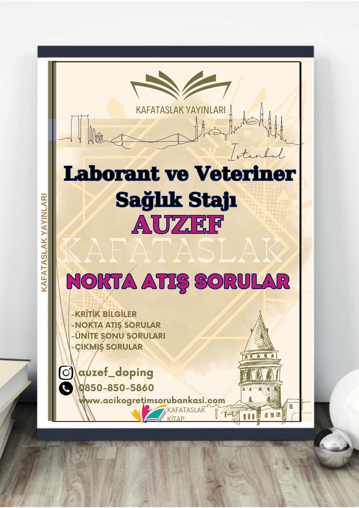 Laborant ve Veteriner Sağlık Stajı AUZEF İstanbul Üniversitesi Nokta Atışı Sorular Kafataslak Yayınları