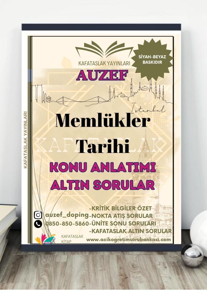 Memlükler Tarihi AUZEF İstanbul Üniversitesi Nokta Atışı Sorular Kafataslak Yayınları