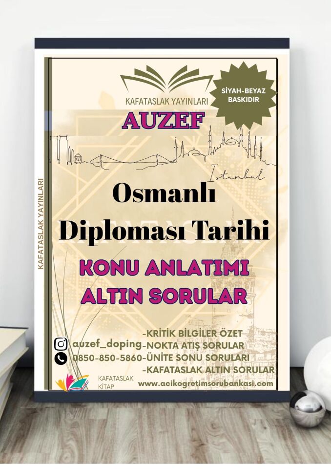 Osmanlı Diploması Tarihi AUZEF İstanbul Üniversitesi Nokta Atışı Sorular Kafataslak Yayınları
