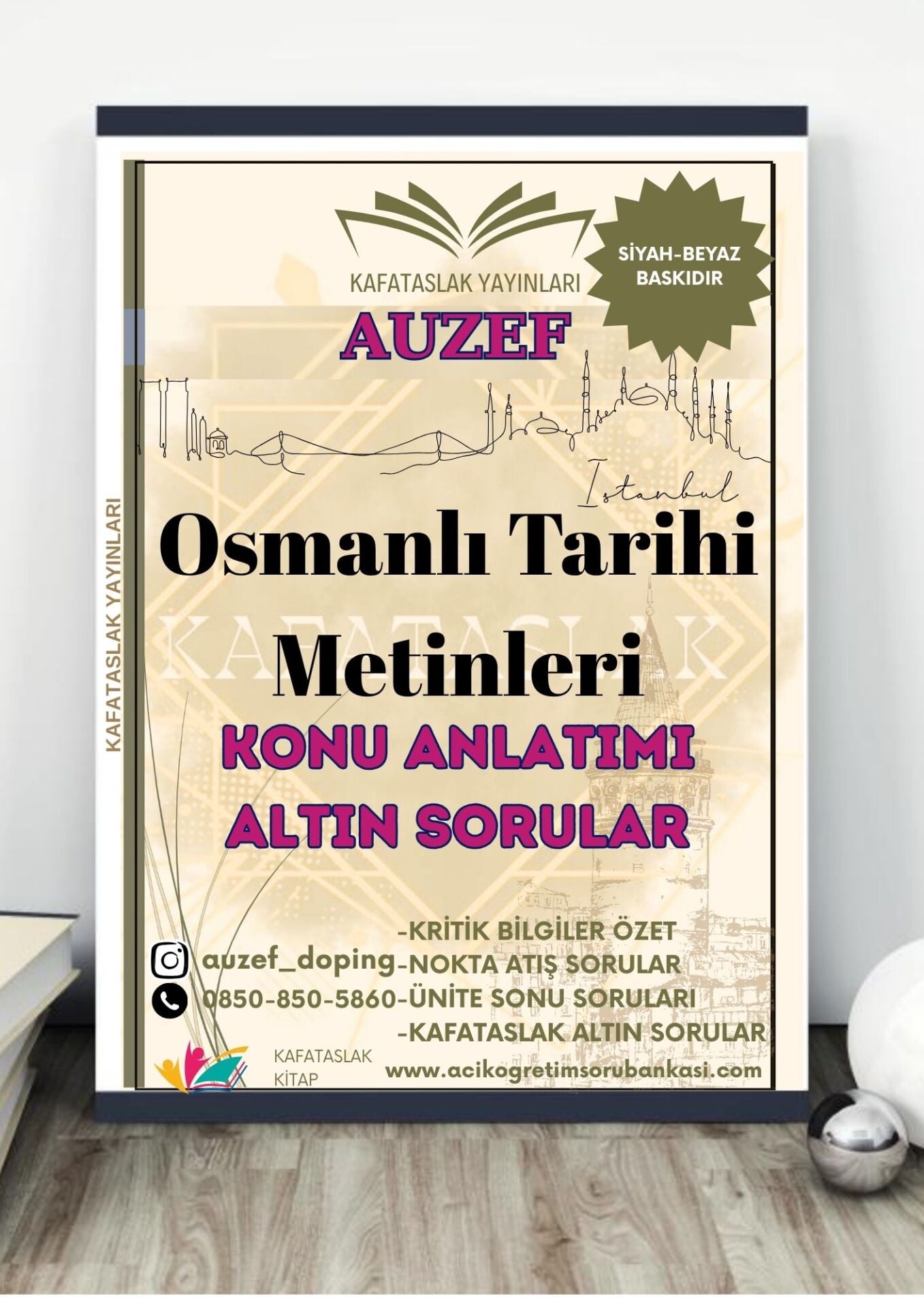 Osmanlı Tarihi Metinleri AUZEF İstanbul Üniversitesi Nokta Atışı Sorular Kafataslak Yayınları