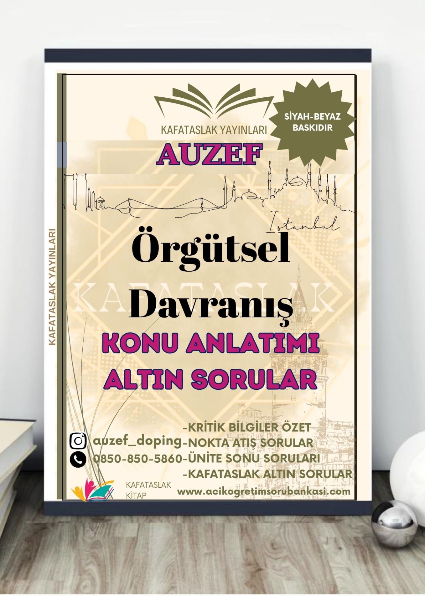Örgütsel Davranış AUZEF İstanbul Üniversitesi Nokta Atışı Sorular Kafataslak Yayınları