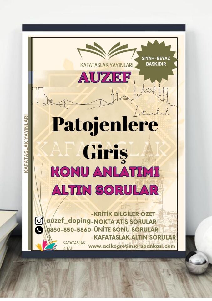 Patojenlere Giriş AUZEF İstanbul Üniversitesi Nokta Atışı Sorular Kafataslak Yayınları